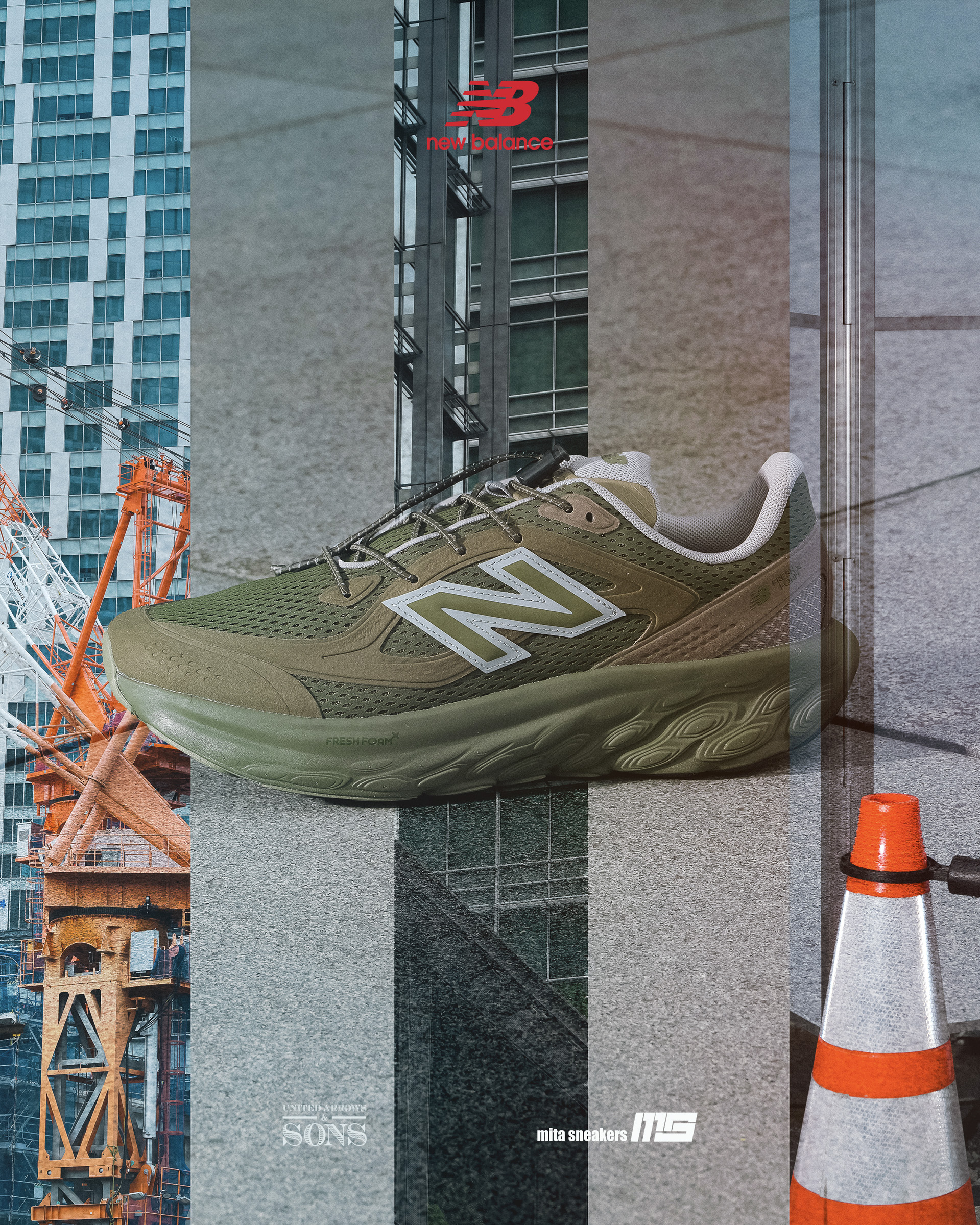 United Arrows & Sons × mita sneakers × New Balance Fresh Foam Trainer "Modern Military" 2025AW（new-balance × United Arrows & Sons × mita sneakers）