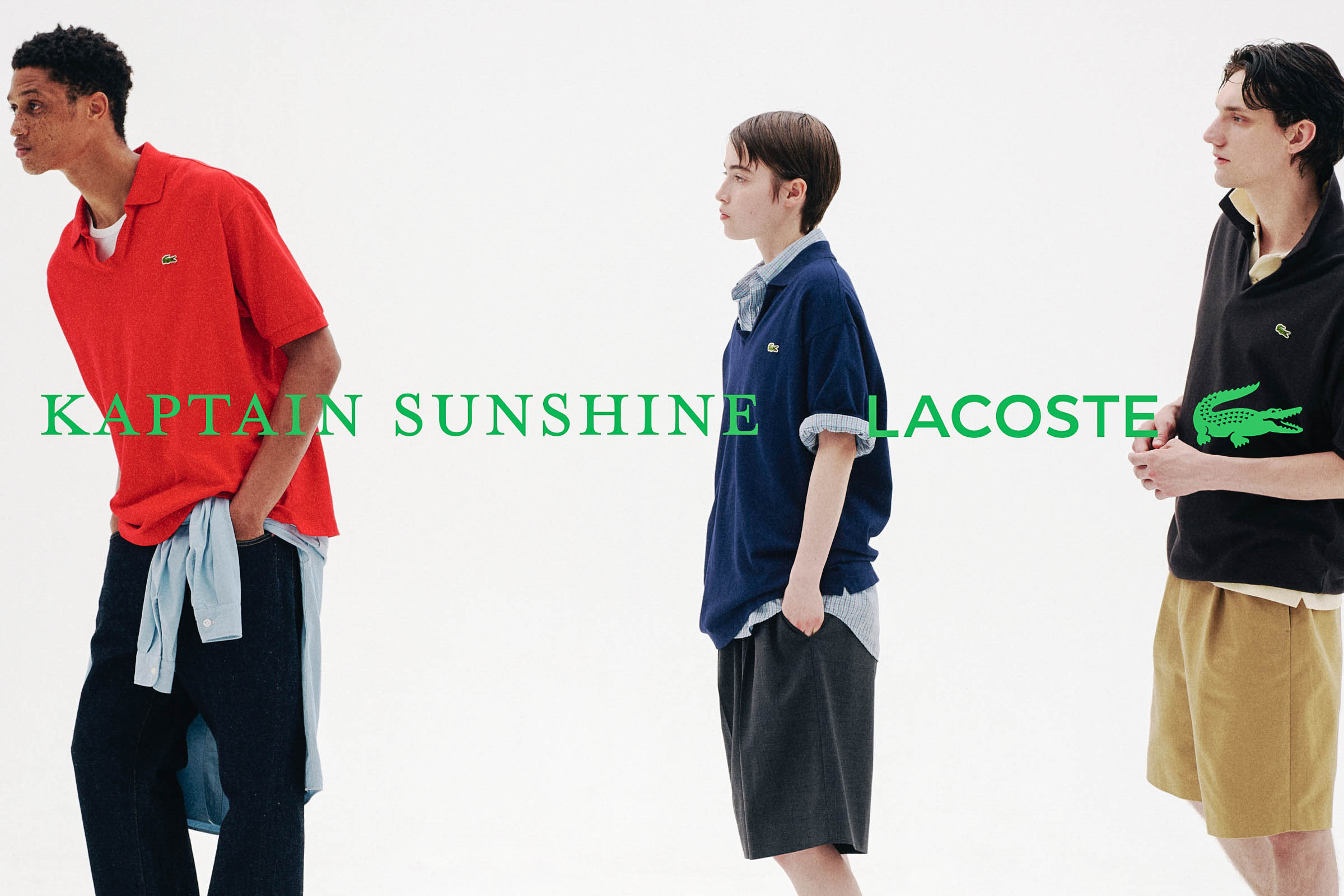 KAPTAIN SUNSHINE × LACOSTE L1212 別注スキッパーポロシャツ 2026（lacoste × KAPTAIN SUNSHINE）