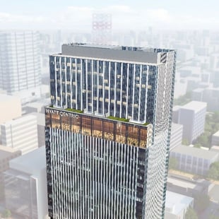 2024年に開業するホテル「ハイアット セントリック 札幌 」建物の外観イメージ