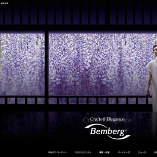 ベンベルグ公式サイトのトップページのスクリーンショット