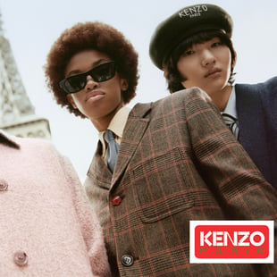 KENZO2022年秋冬コレクションのヴィジュアルで新作アイテムのジャケットなどを着用するモデル4人