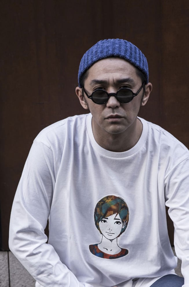 村上淳のブランドが「ナノ オルター」とコラボ、KYNEの作品をプリント