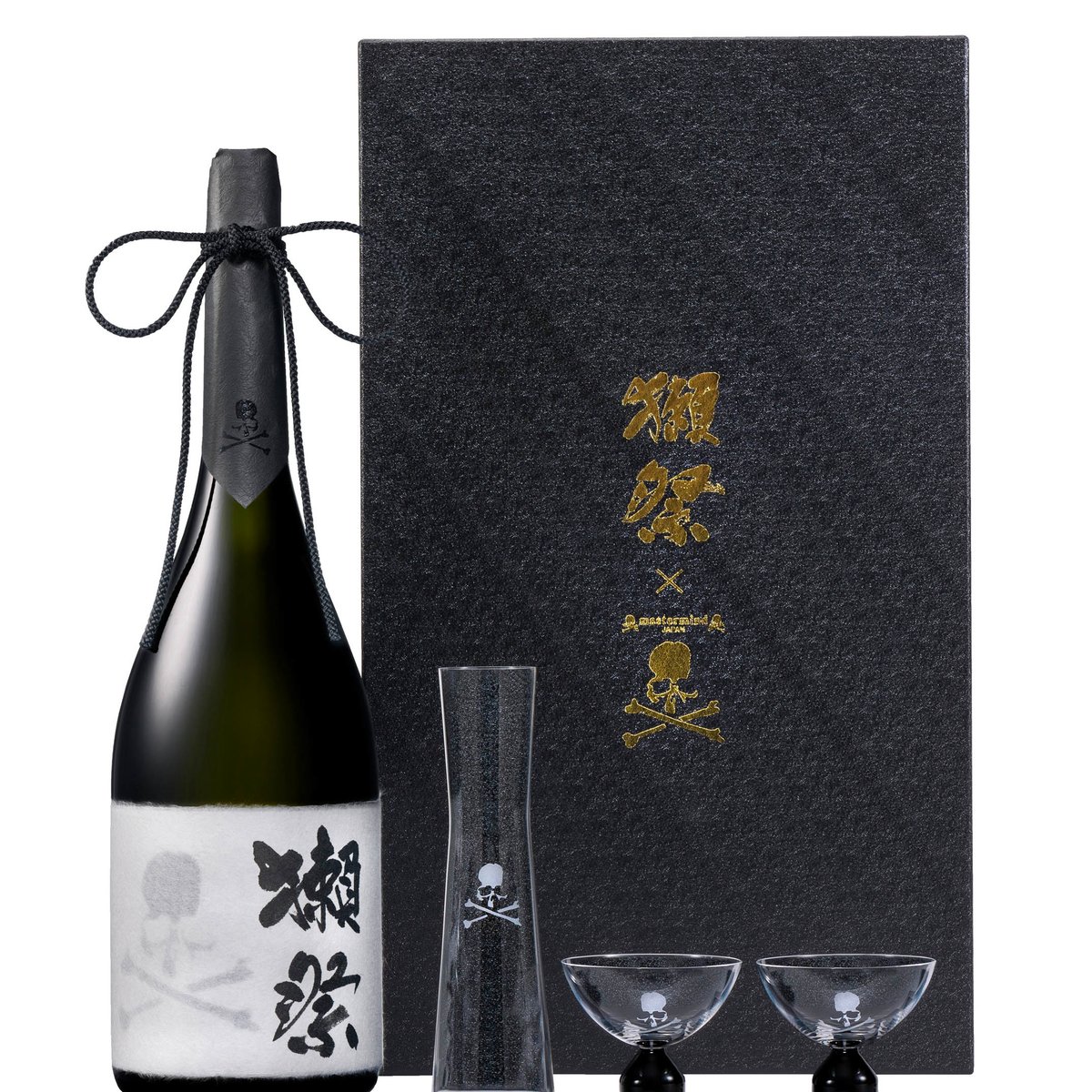 mastermind 獺祭コラボグラス＆デキャンタ 獺祭×マスターマインド・ジャパン」限定デザインの酒器セットを発売