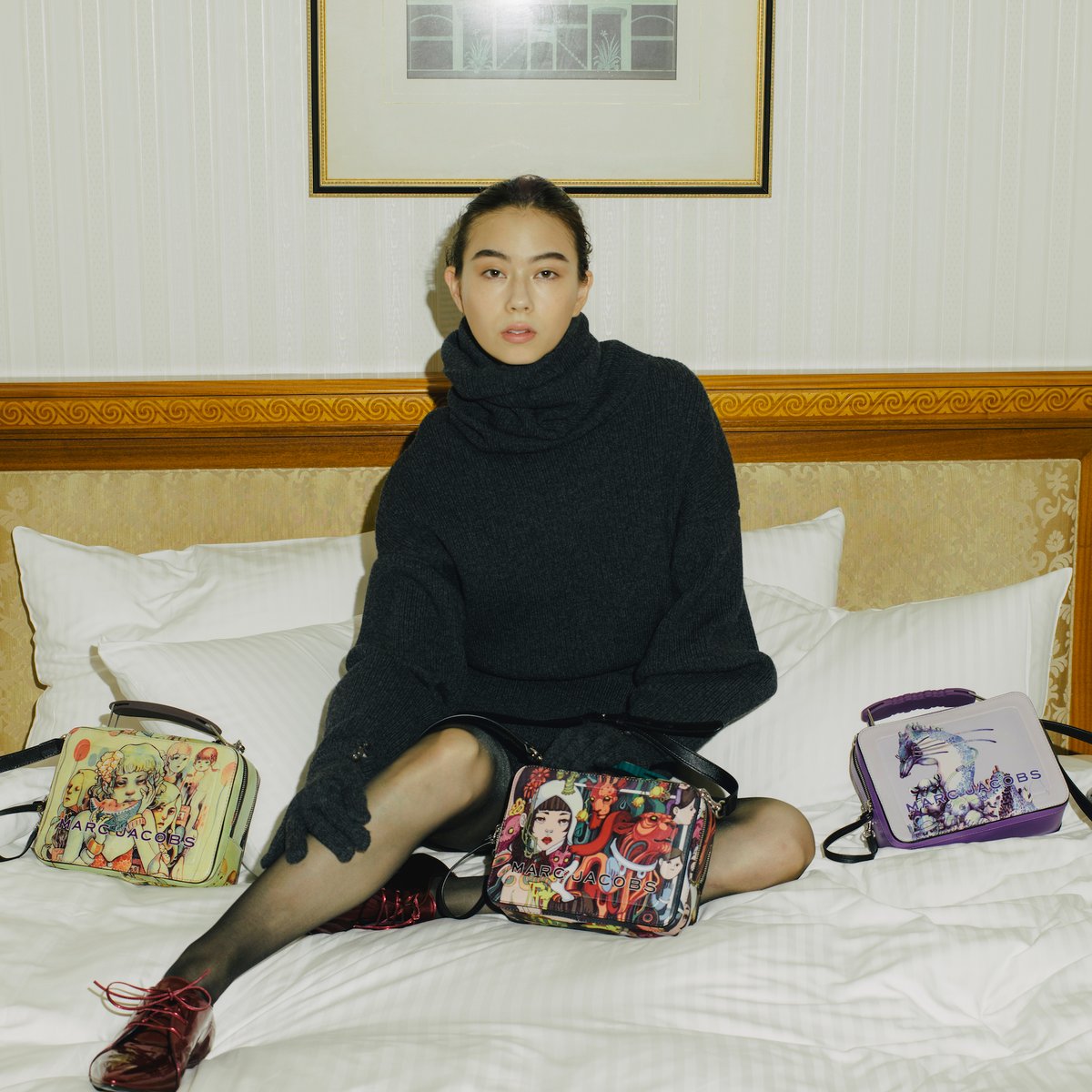 新品未使用✨️マークジェイコブス　ビッグトレーナー　LAUREN TSAIコラボ マーク ジェイコブス×ローレン・サイ、イラストあしらった