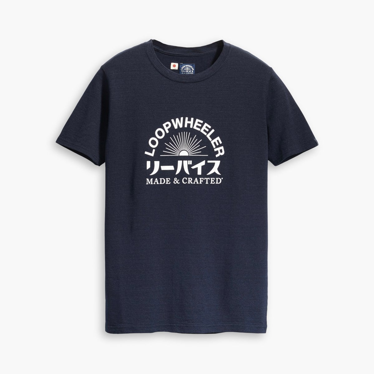 ループウィラー×リーバイス　コラボTシャツ リーバイス×ループウィラー、インディゴで染めた吊り編み生地の