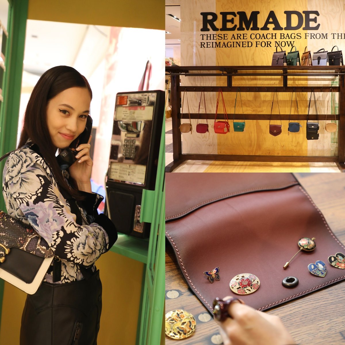 水原希子×COACH レザーウォレット 袋付き 水原希子×COACH レザー