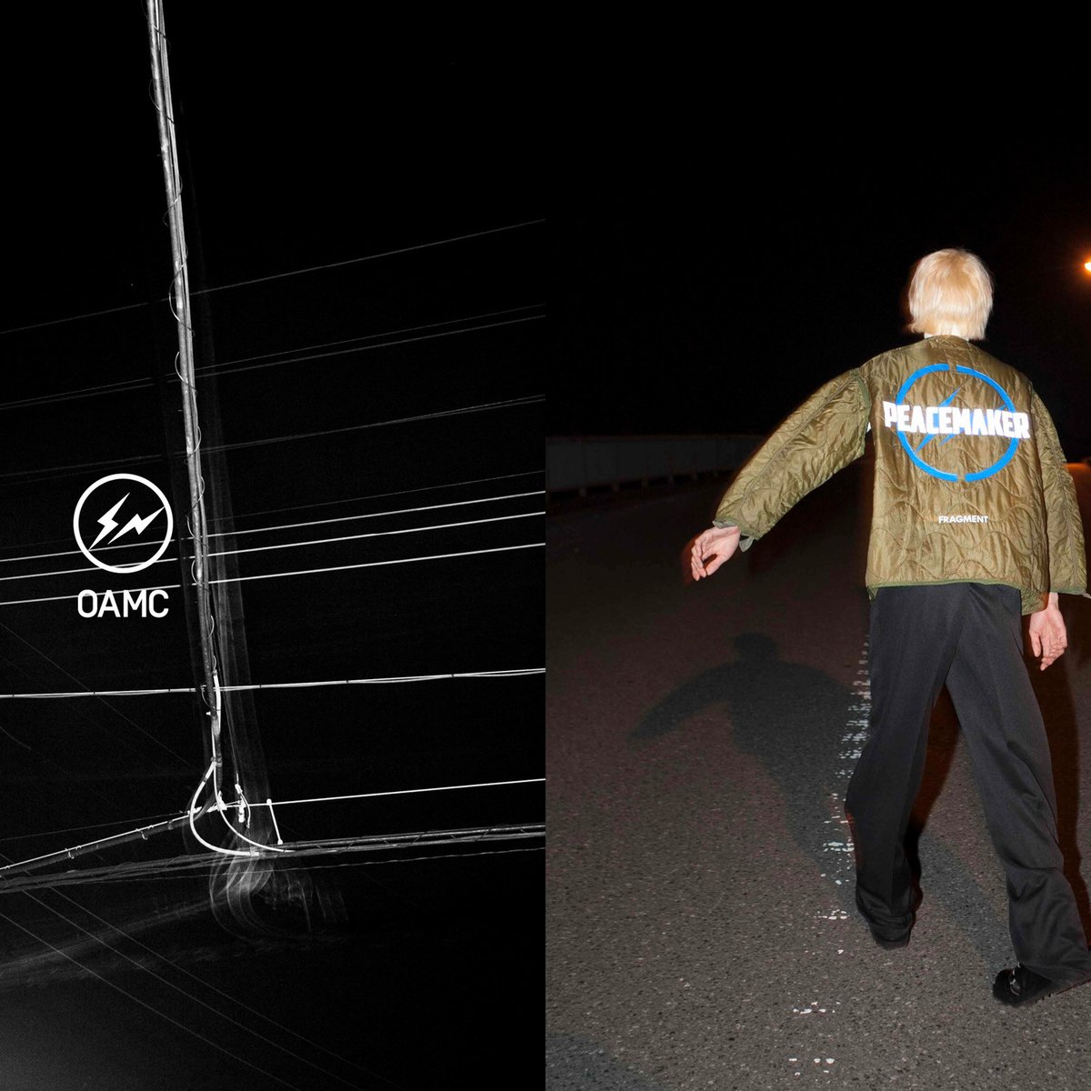 OAMC」と藤原ヒロシのフラグメントが初コラボ、稲妻モチーフとロゴ入り