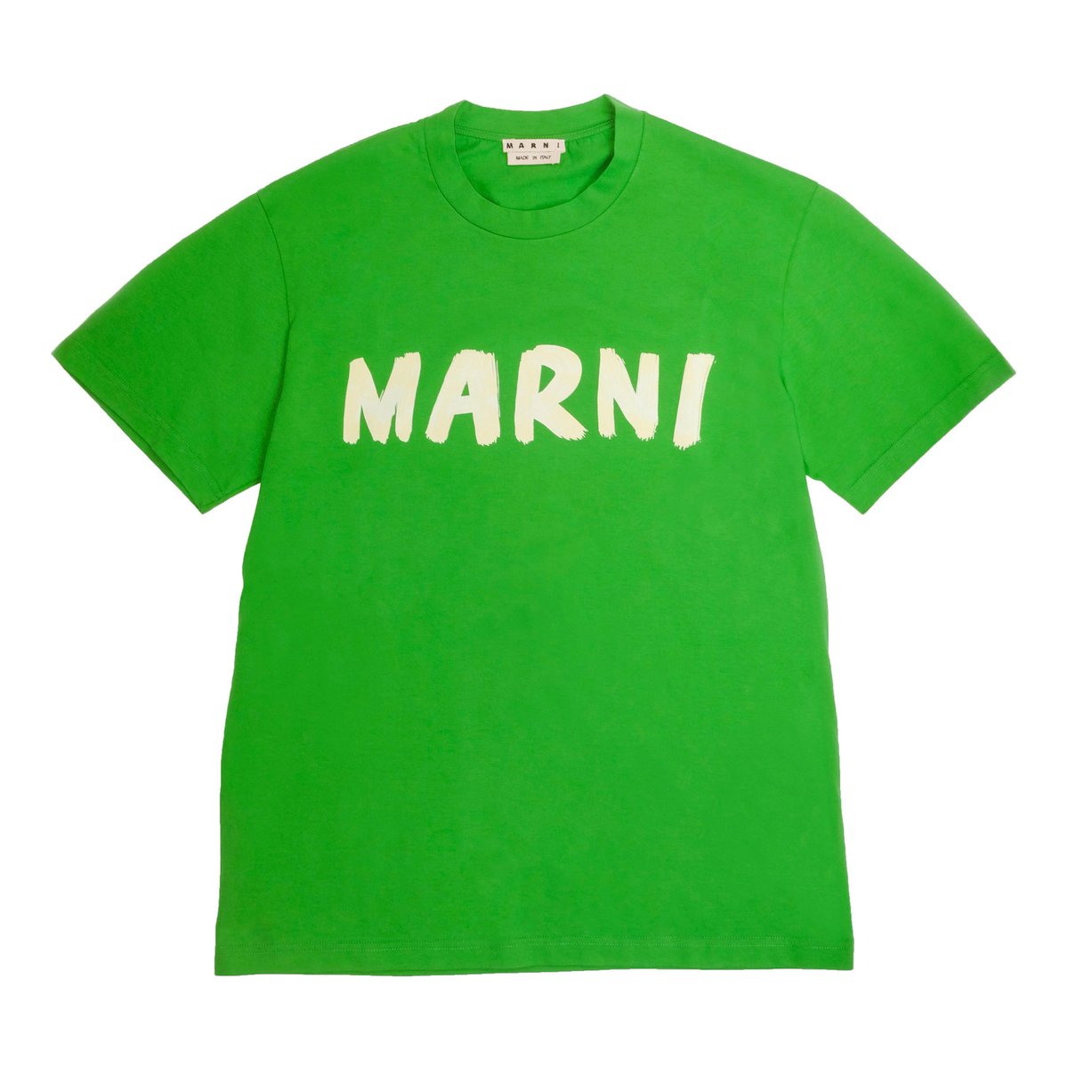 マルニが日本限定アイテム発売、ハンドペイントの「MARNI」ロゴをプリント