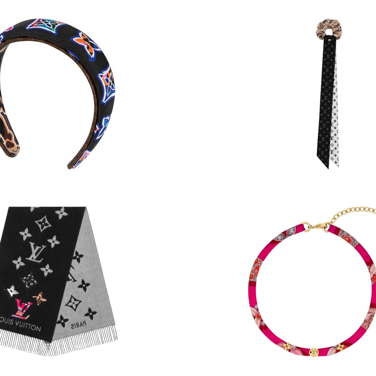 LOUISVUITTON シュシュ ヘアゴム ビーマインドフル ルイ・ヴィトンの