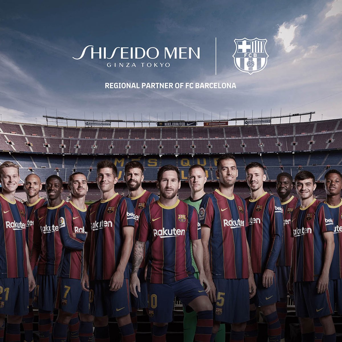 FC バルセロナのセルジ・ロベルト選手、「SHISEIDO MEN」の FC バルセロナのセルジ・ロベルト選手、「SHISEIDO MEN」の