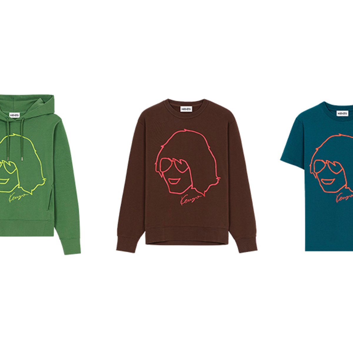 ケンゾー」新作アイテムがゾゾヴィラで国内先行販売、高田賢三の似顔絵