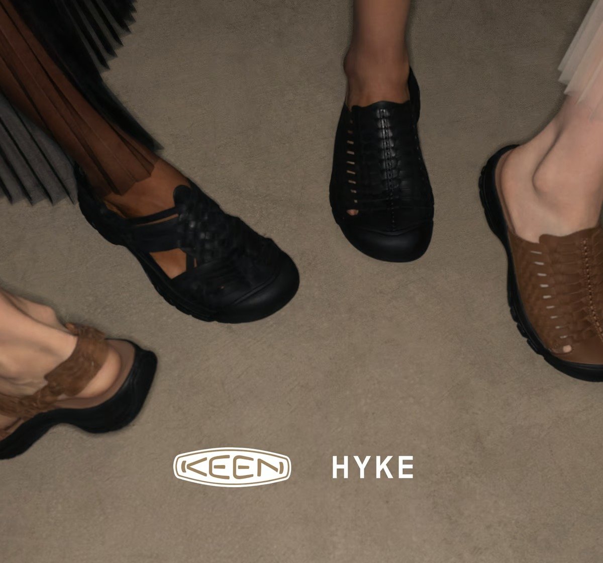 ヴィンテージ復刻 HYKE KEEN サンダル 24.5 新品未使用 BLACK 入手困難