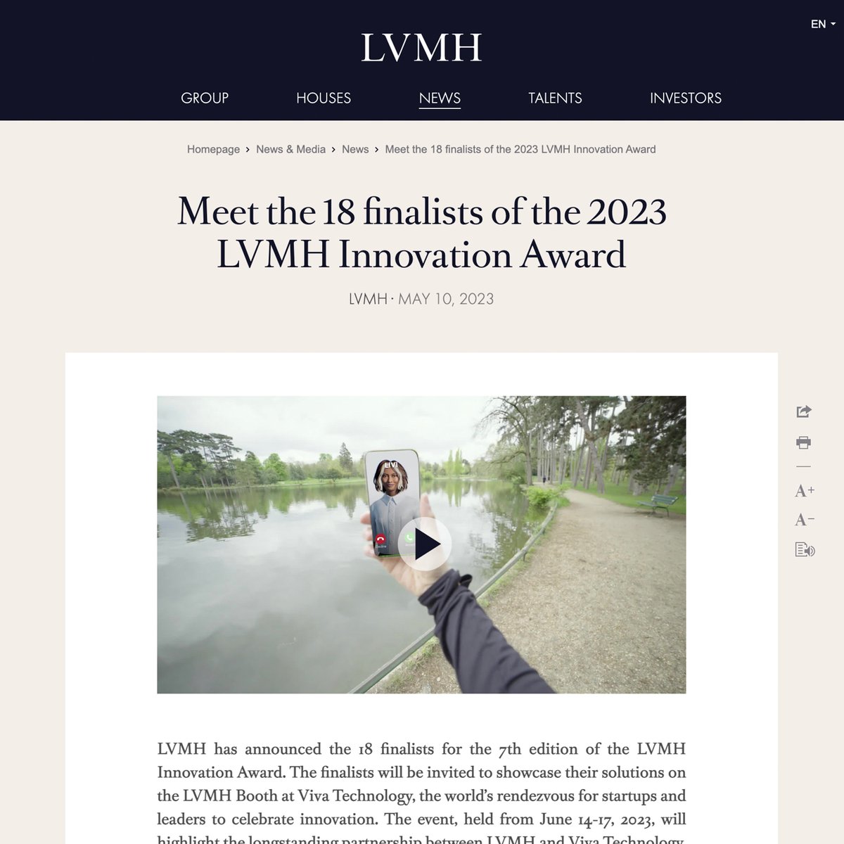 LVMH Innovation Awards - Woola 