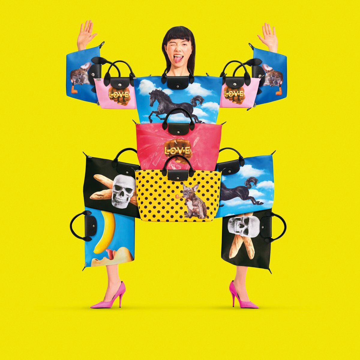 ロンシャンがアート誌とコラボ、遊び心溢れる「ル プリアージュ