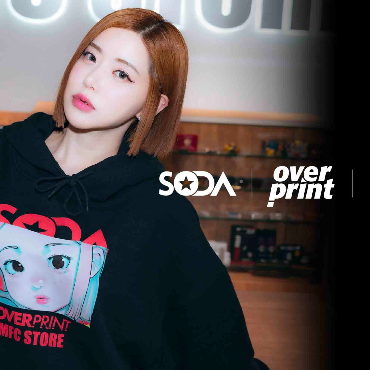 MFC スウェット　グレー　over print × MFC STORE コラボ mfc-overprint-djsoda-main-