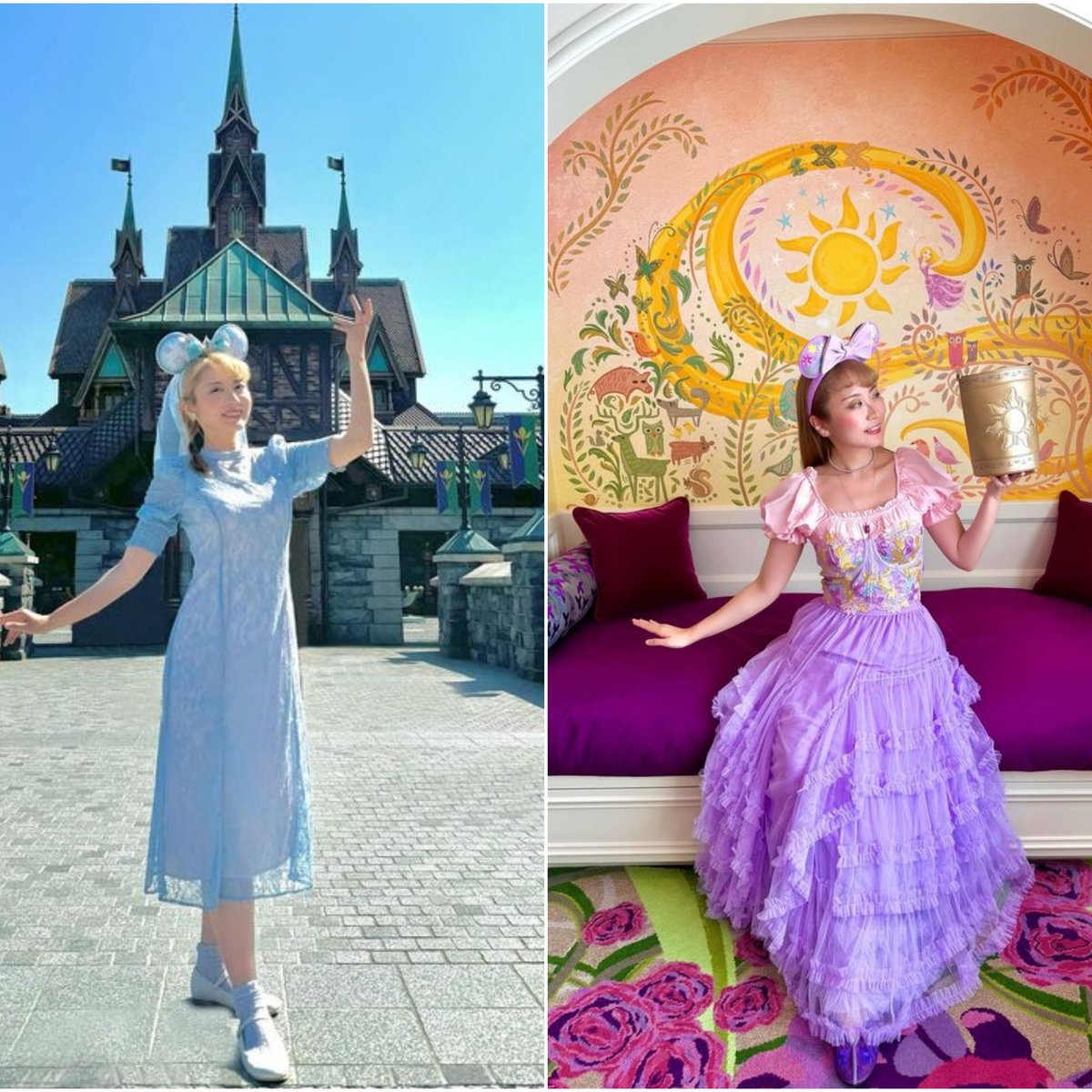 ディズニー 塔の上のラプンツェル ドレス レディース コスプレ Dハロ