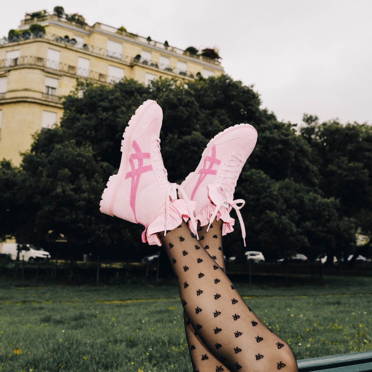 patou onitsukatiger　靴下　Sサイズ □onitsuka tiger□×PATOUコラボ MIDDLE SOCKS (onitsuka tiger