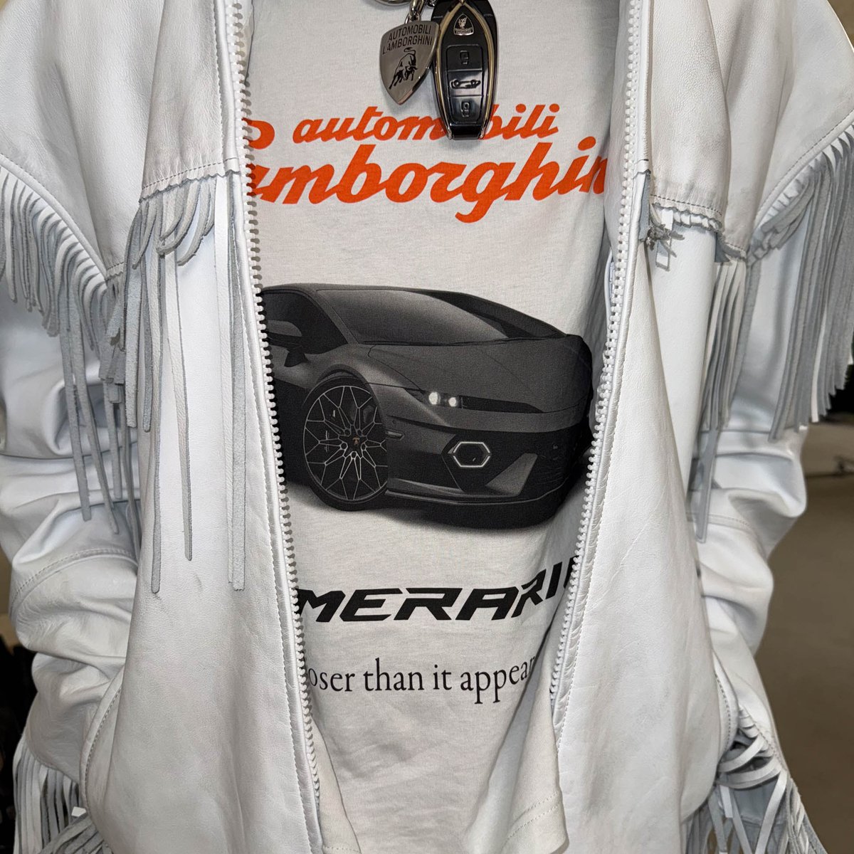 コラボ BALENCIAGA × ランボルギーニ カーキーネックレス Balenciaga | Automobili Lamborghini Car Key Necklace in