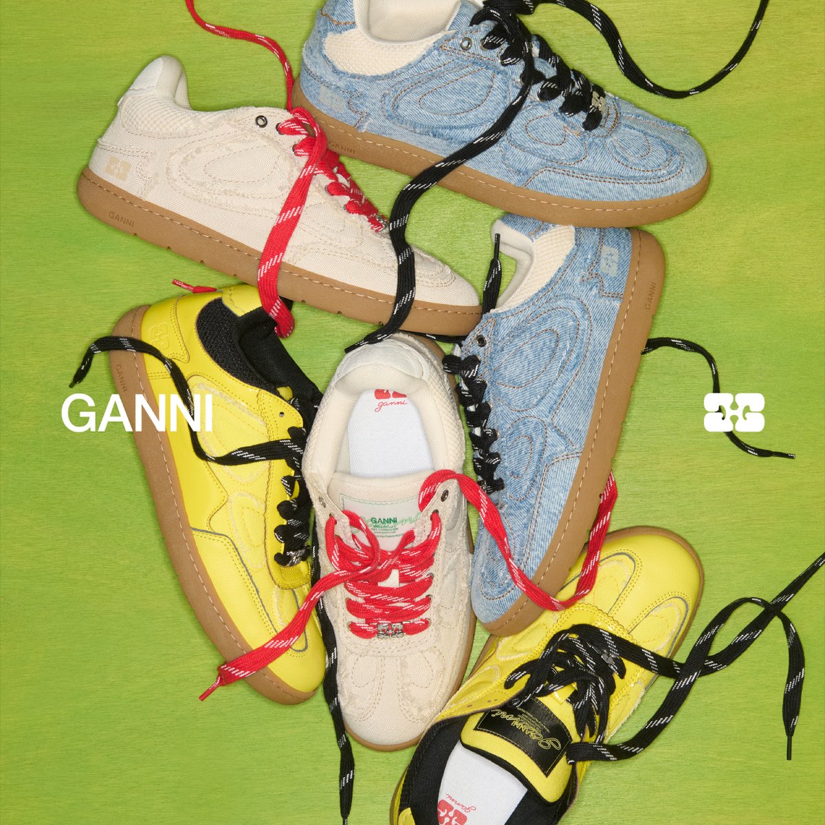 GANNI バレーシューズ GANNI ガニー バレエシューズ SOFT SQUARE TOE SCRUNCHIE