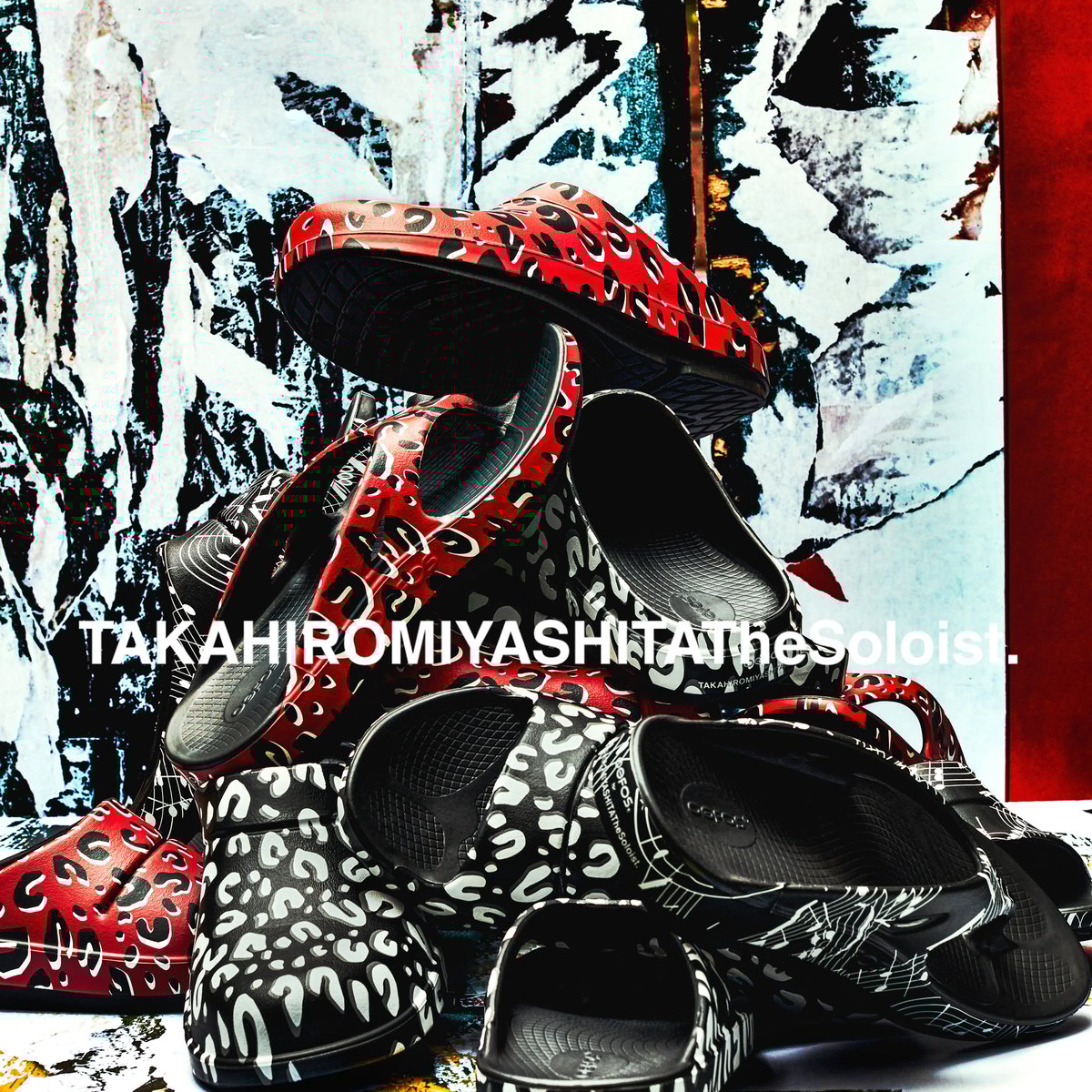 【新品未使用】ウーフォス ソロイスト リカバリーサンダル 28cm ソロイスト × ウーフォス、オリジナル柄をプリントしたサンダル3