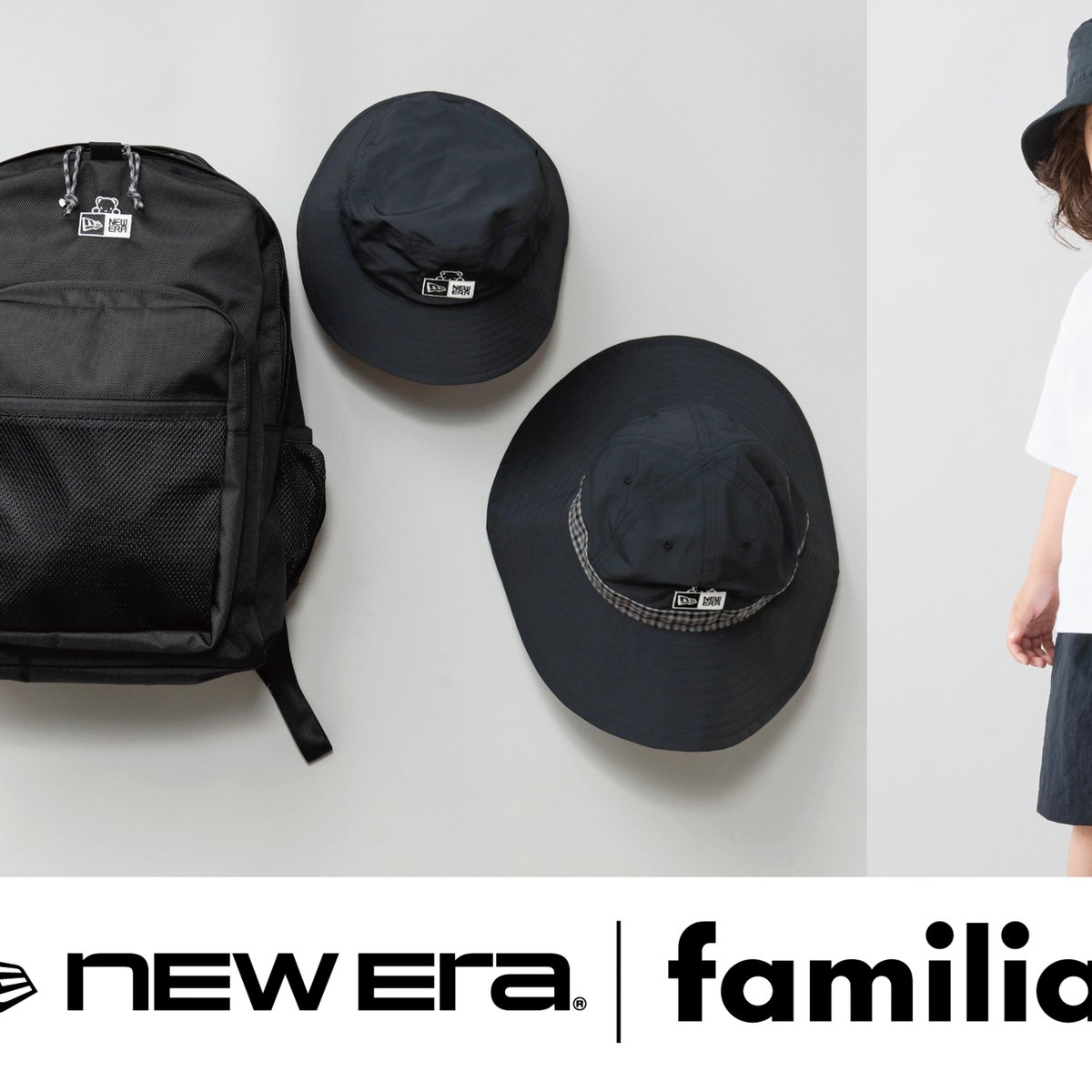 NEW ERA × familiar ニューエラ ファミリア リュックサック ファミリア × ニューエラ第3弾 ニューエラロゴから顔を出した