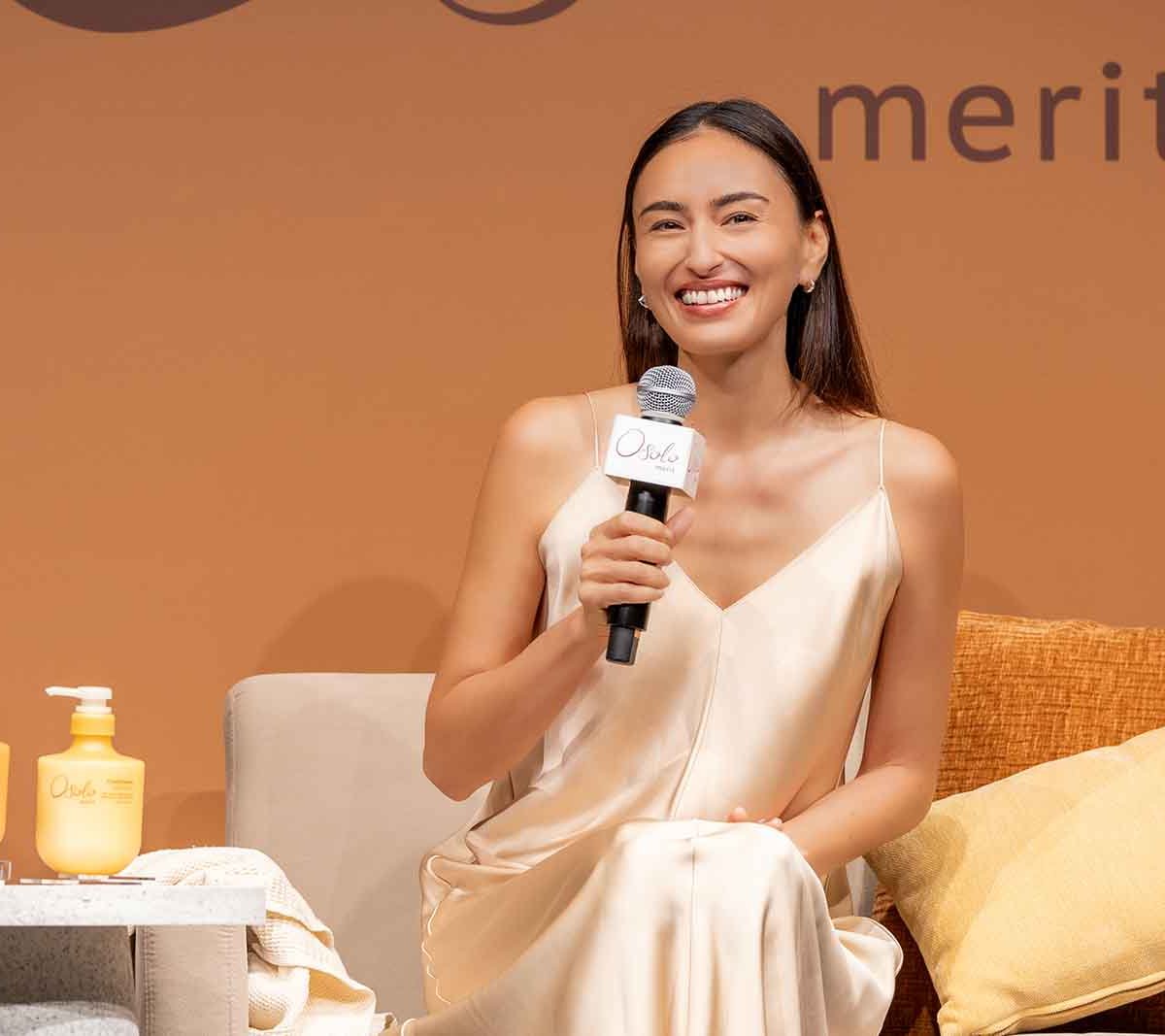 長谷川潤がメリット新製品発表会に登壇 子育てで大切にしていることは