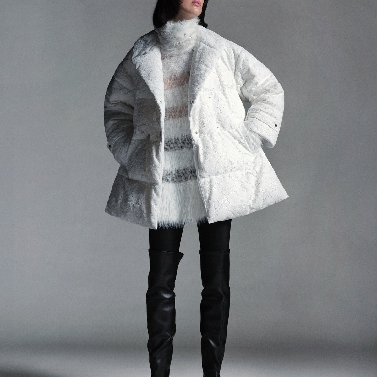 TATRAS ホワイト エナメル　ダウンジャケット TATRAS タトラス メンズ ダウンジャケット HENDER