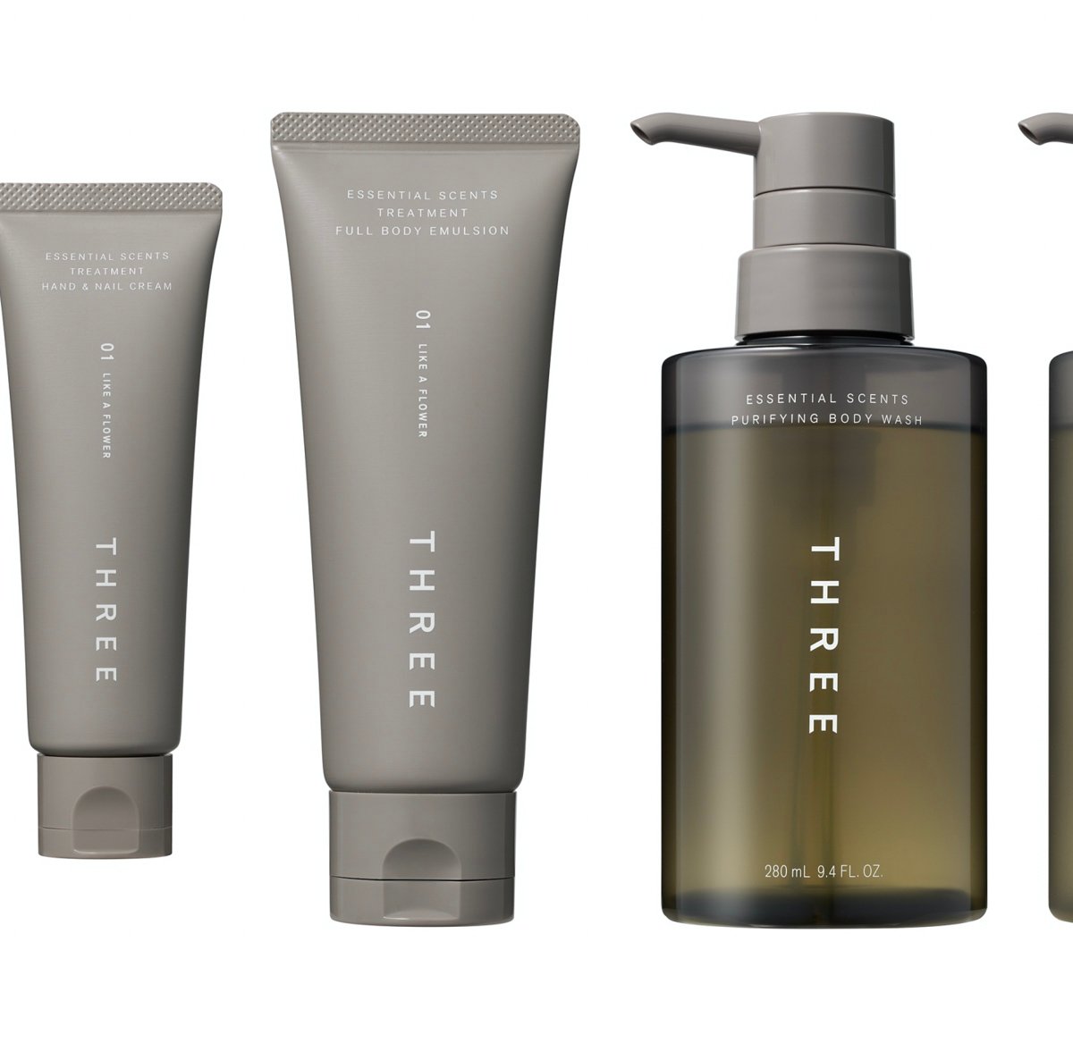 【THREE 3点set 】新品ハンドウォッシュ•ハンドクリーム•フレグランス three-essential-scents-body-