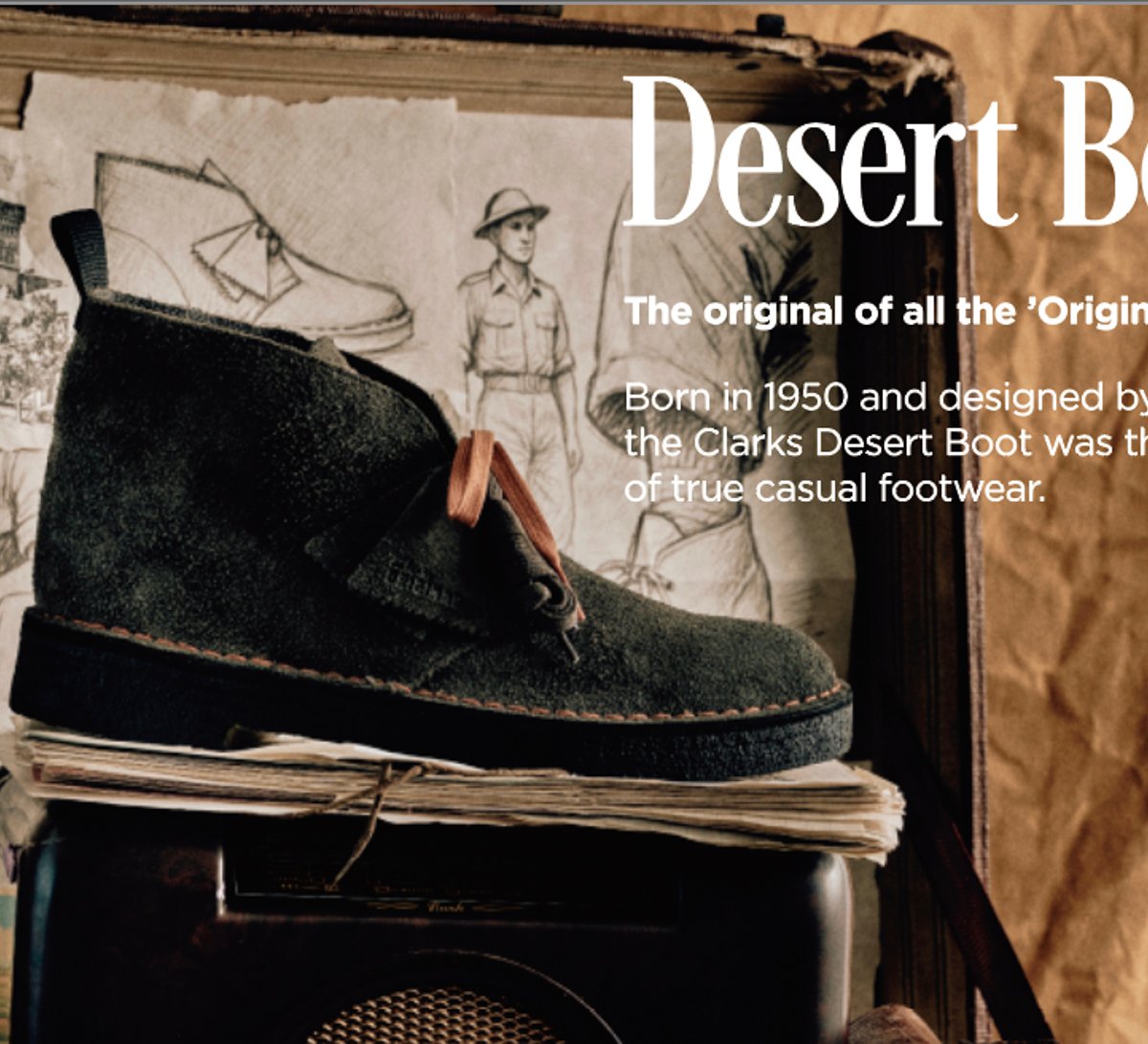新品　放出品　デザートブーツ Clarks（クラークス） メンズ ブーツ デザートブーツエヴォ 200周年