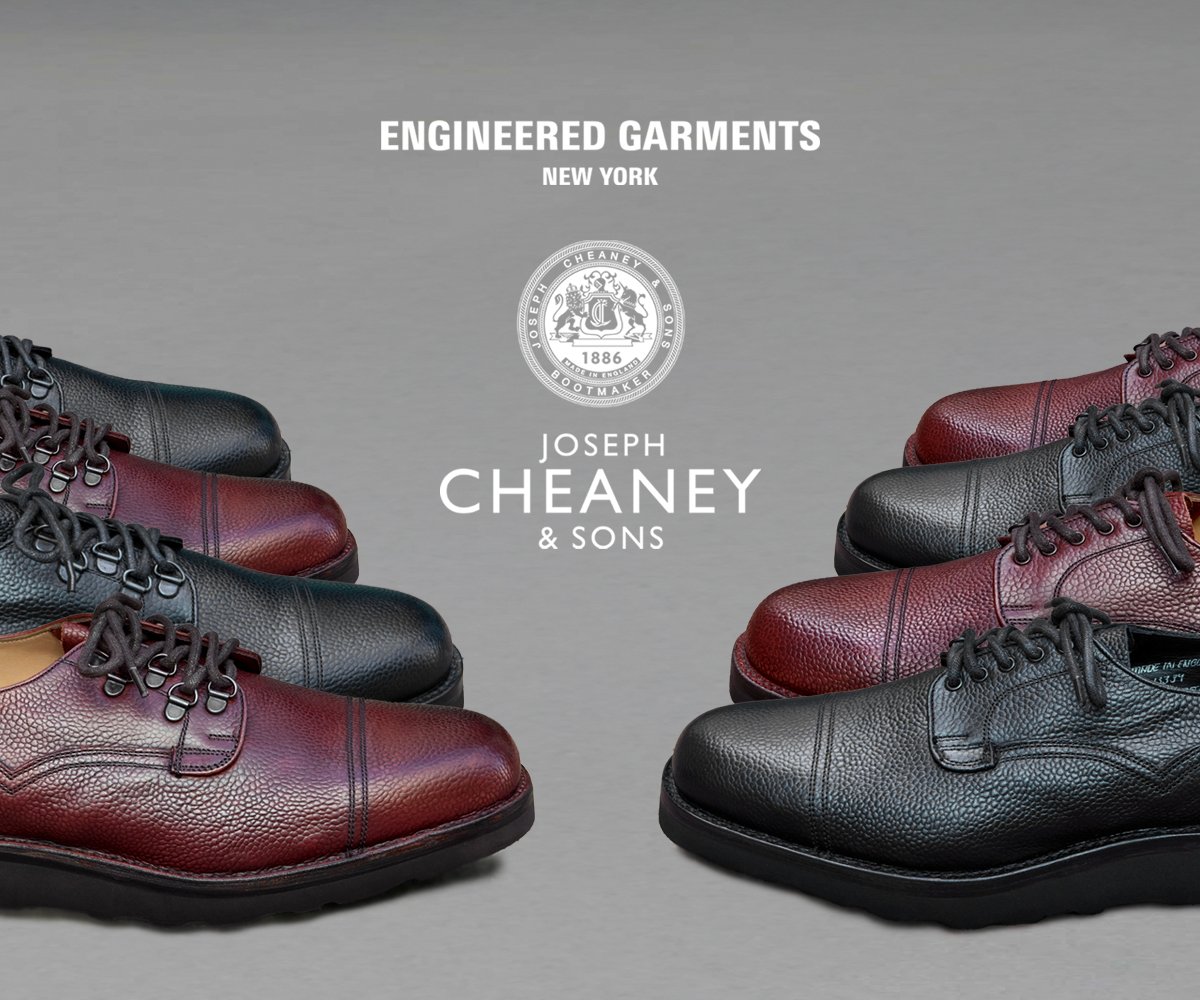 エンジニアド ガーメンツ」がジョセフ チーニーとのコラボシューズ発売