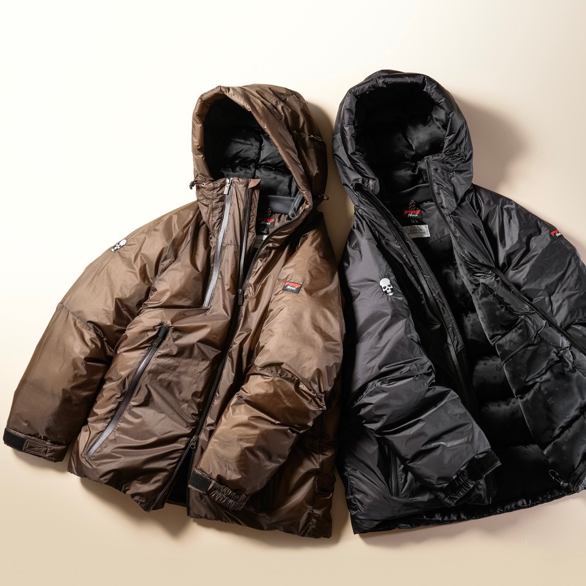 ルシアンペラフィネ、デサントのコラボグラデーション フード付きナイロンジャケット ルシアンペラフィネ、デサントのコラボグラデーション フード付き