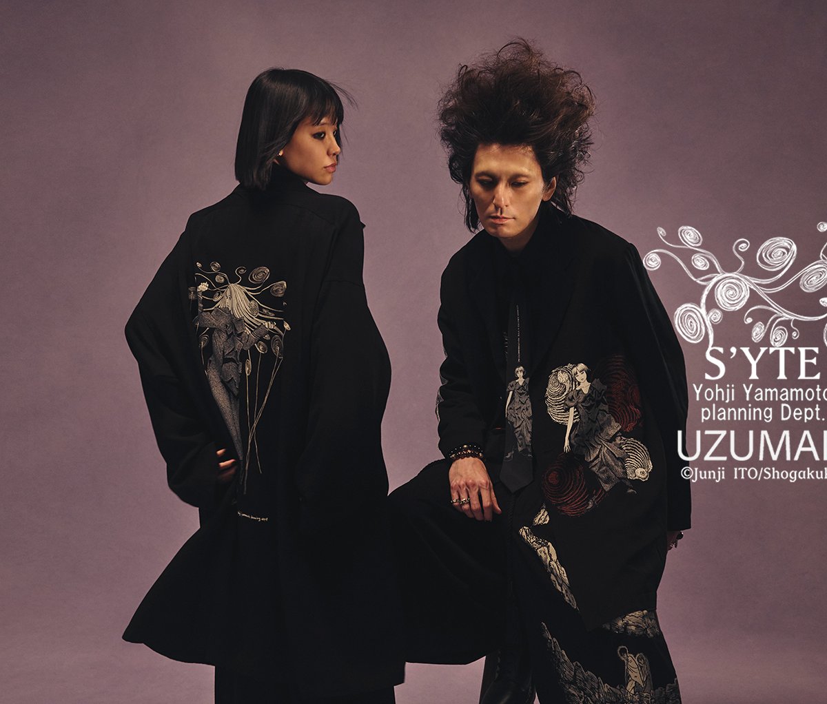 ヨウジヤマモト S’YTE 伊藤潤二 うずまき 桐絵 スカーフ YOHJI S'YTE×伊藤潤二 『うずまき』コラボレーションコレクションが11月5日