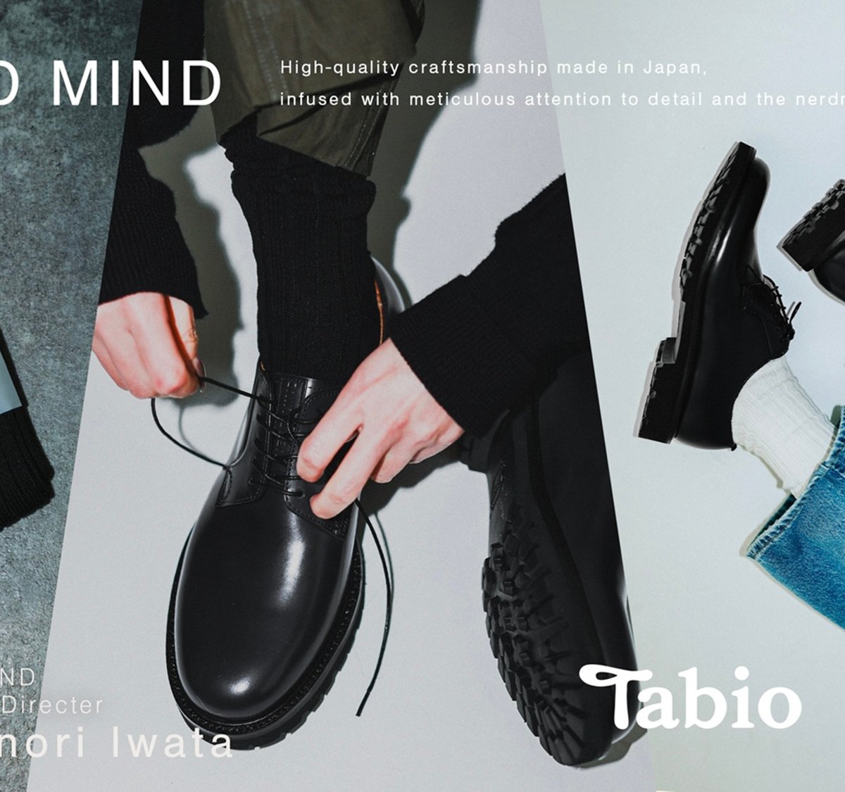 凛太郎【着用1回】NERD MIND UNO 岩田剛典　ビブラムソール 岩田剛典が手掛けるレザーシューズブランドがタビオとコラボ 「レザー
