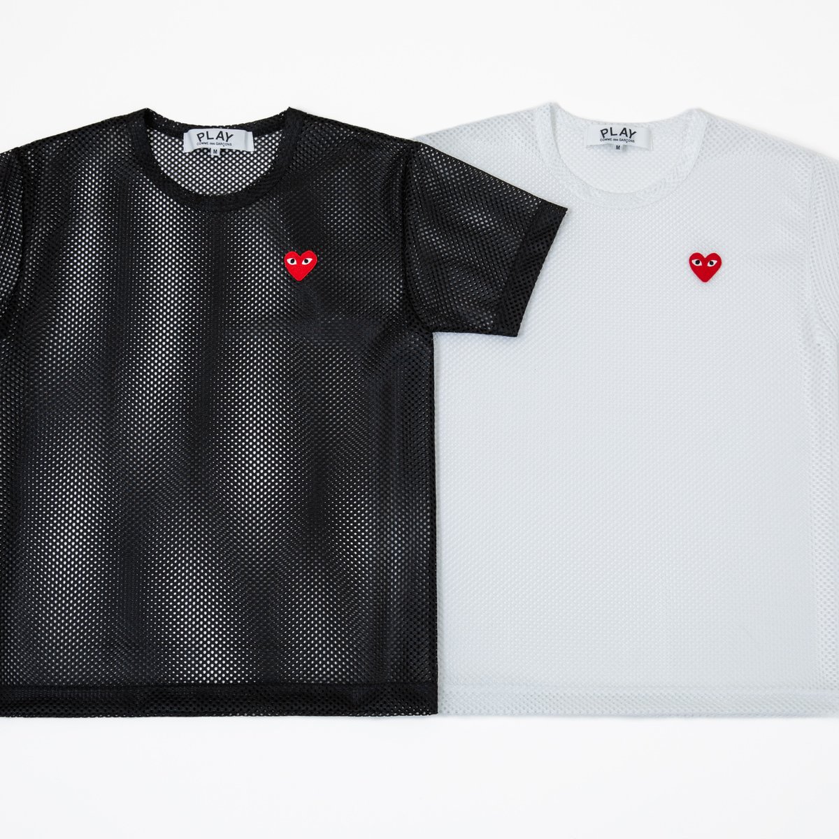 プレイ コム デ ギャルソンが初となるメッシュ素材のTシャツを発売