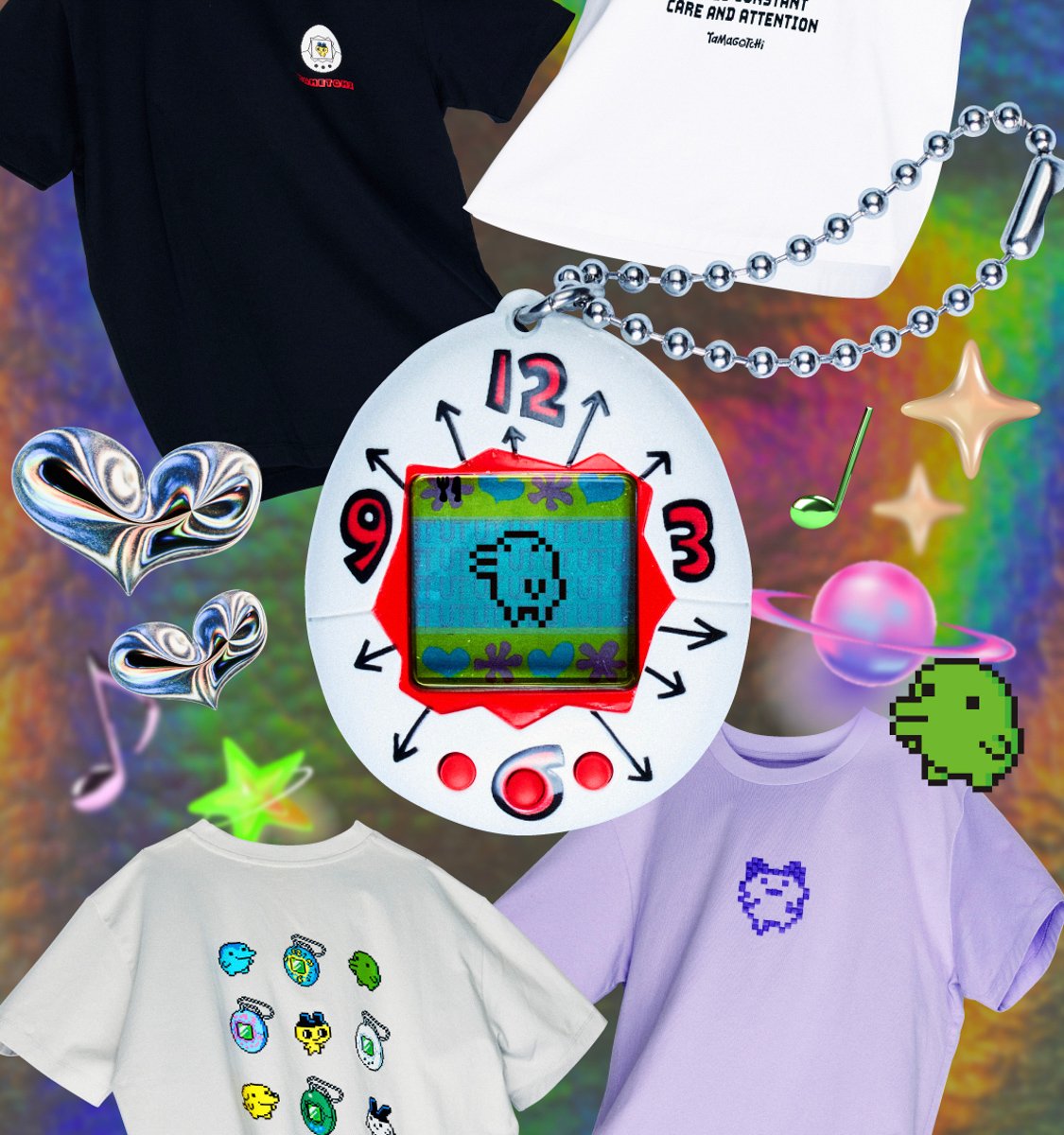 ユニクロUTとたまごっちがコラボ 初代のデザインをオマージュした