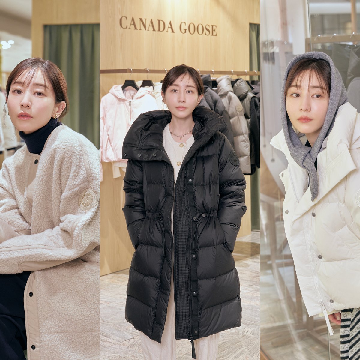 3連休のみお値下げ中   ダウンジャケット　カナダグース 田中みな実が「カナダグース」伊勢丹新宿店ポップアップに来店 3つの