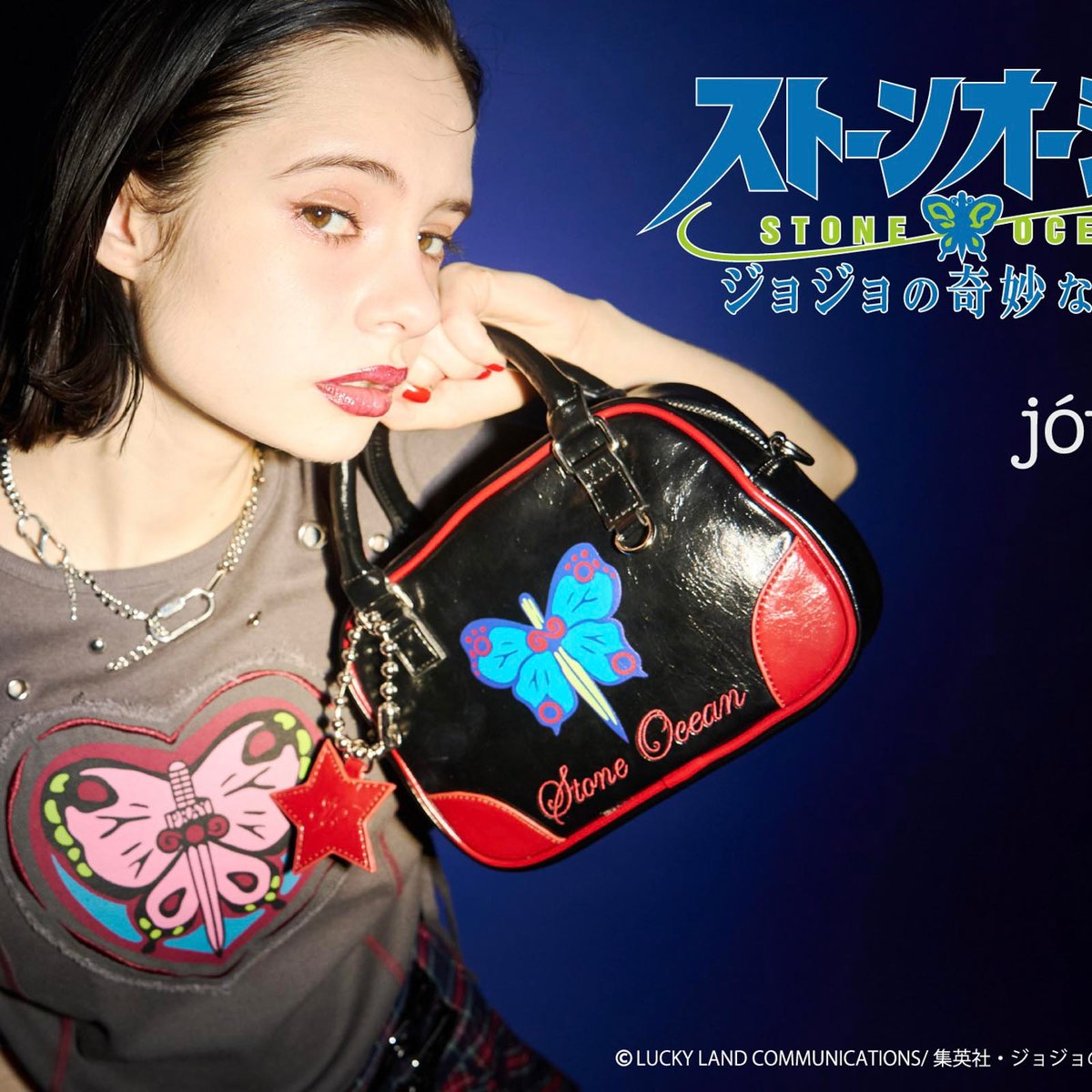 ジョジョ jouetie　ジュエティ　ニット JOJO アナスイ　シャツ ジュエティがアニメ「ジョジョの奇妙な冒険 ストーンオーシャン」と