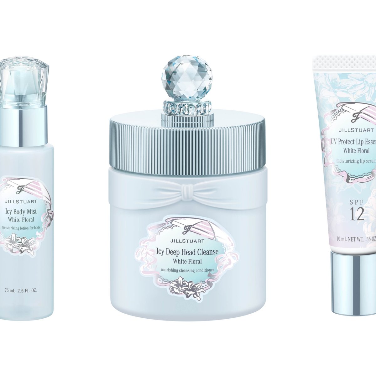 ジルスチュアート　ストロベリー&ティー、ピーチーホワイトフローラル　各50ml ジルスチュアート ビューティ」が限定コレクション発売 ヘッドクレンズ