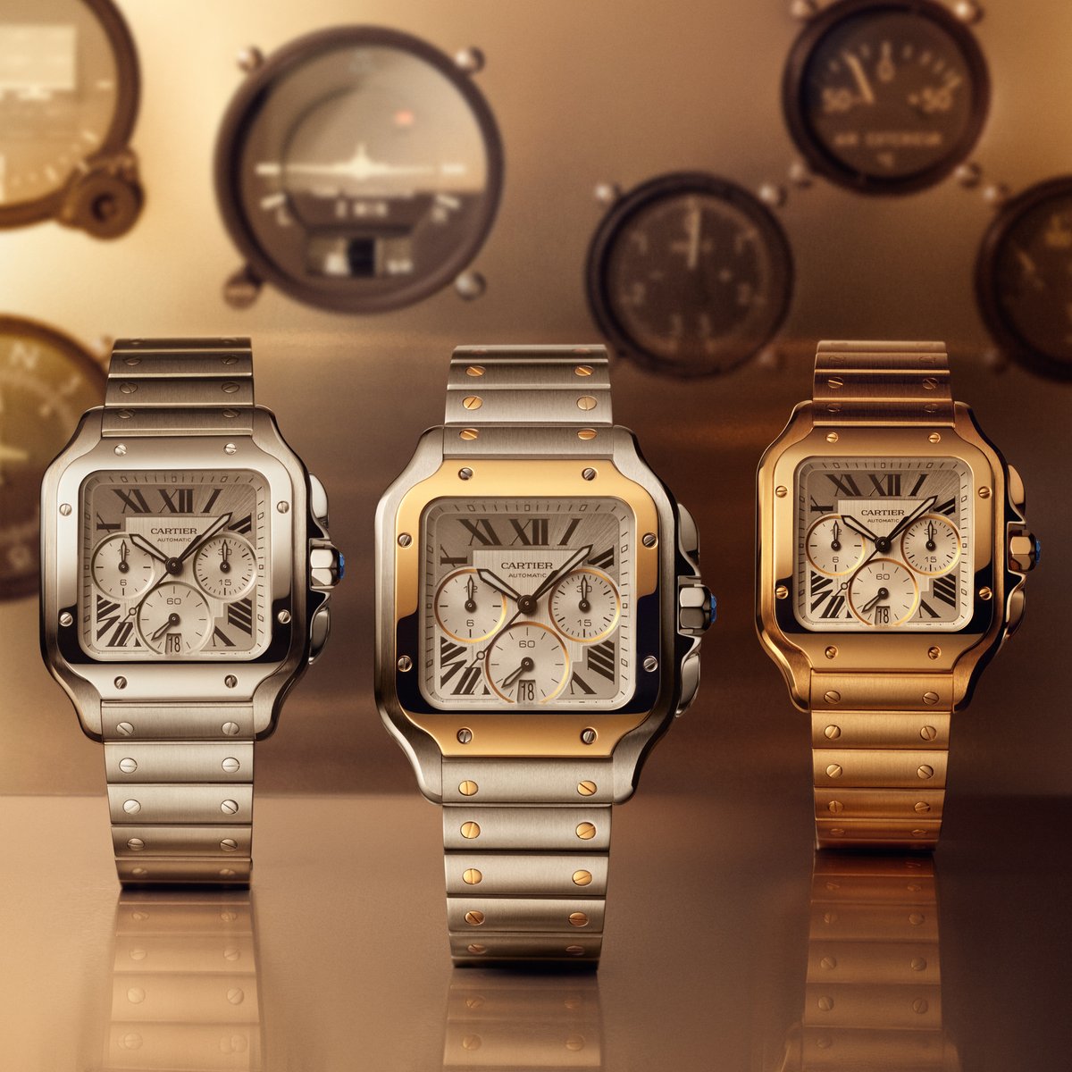 Cartier クロノグラフ 時計 カルティエが 「サントス ドゥ カルティエ」 クロノグラフウォッチを再解釈