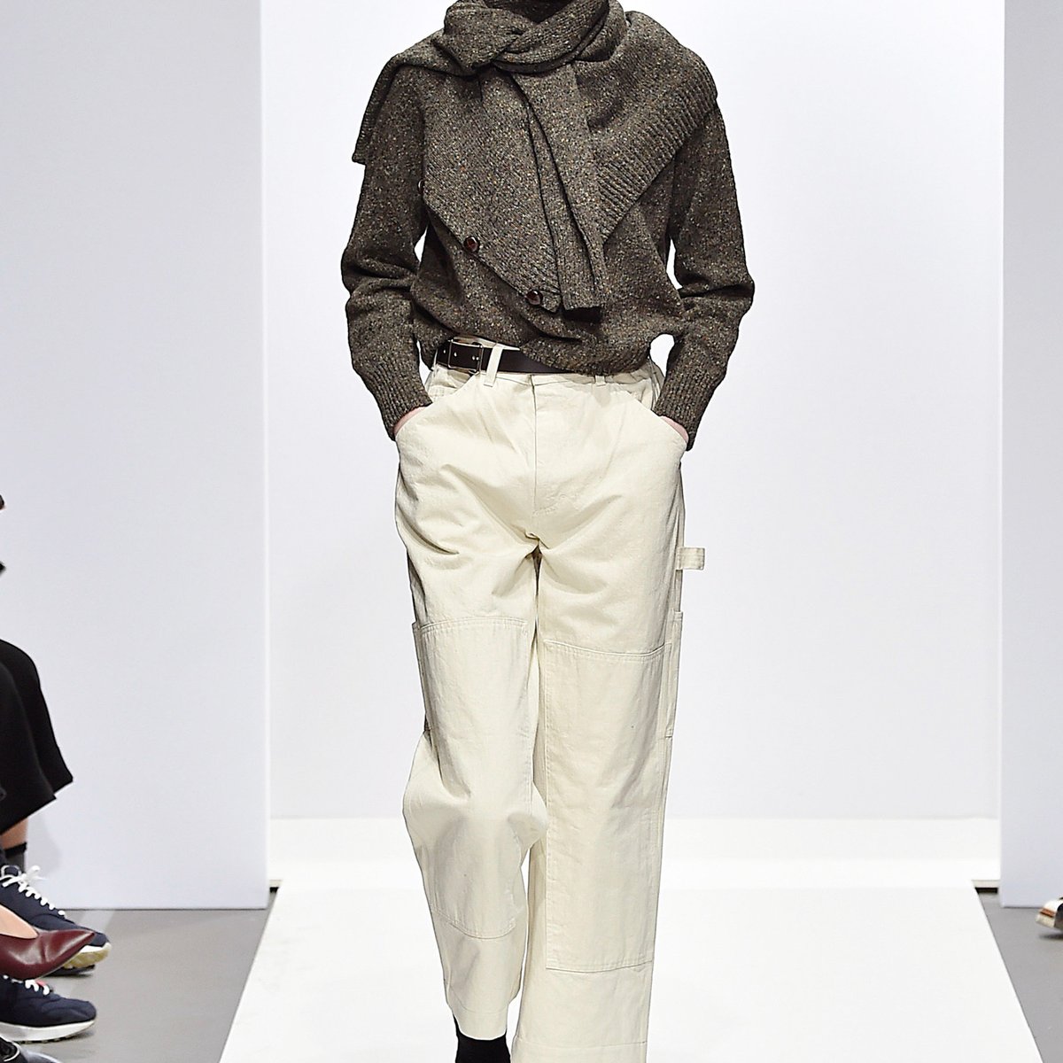 2018AW マーガレットハウエル×ミカヒロサワ ウールジャコメッティ スカーフ MARGARET-HOWELL-18aw-