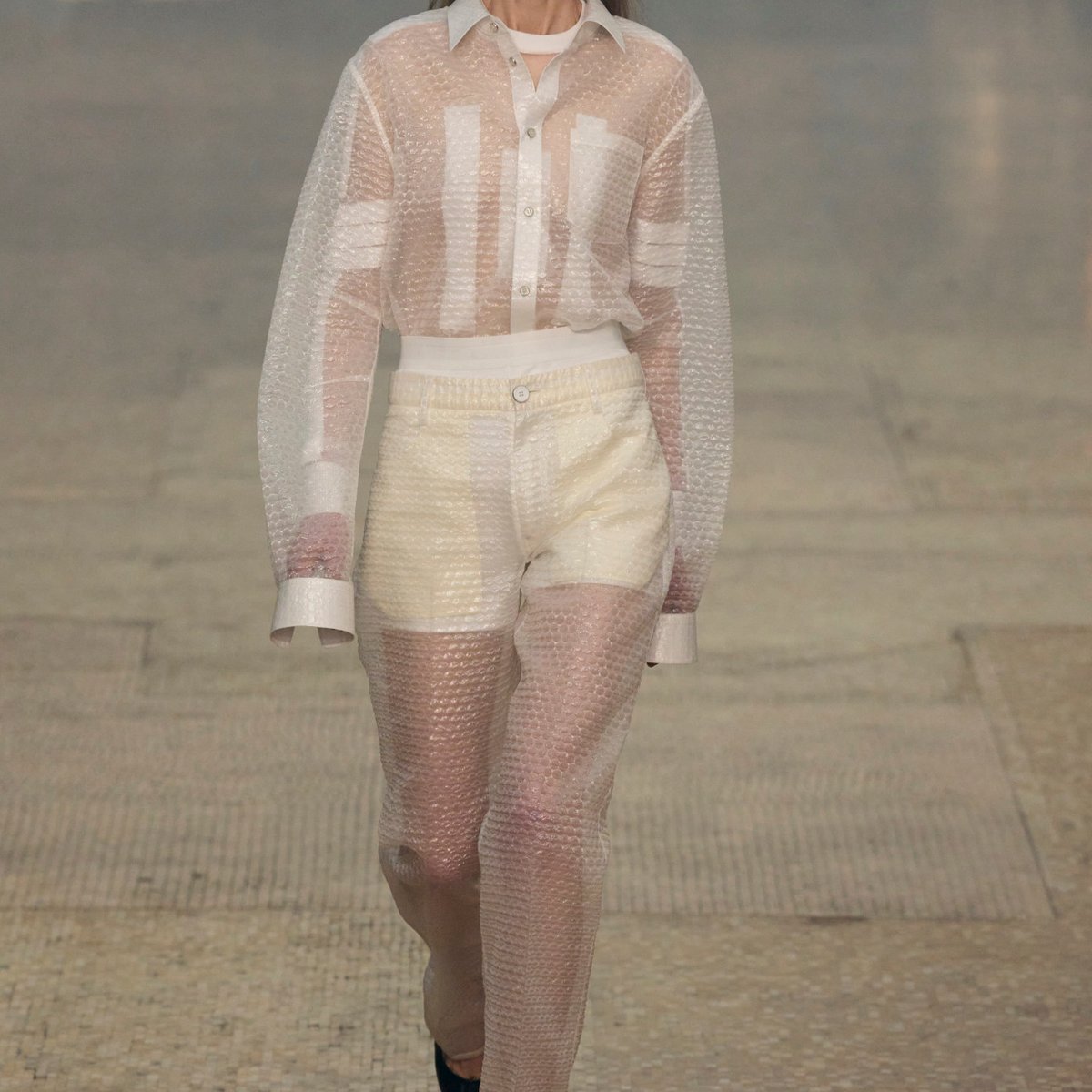 初期 HELMUT LANG ヘルムートラング ヌードカラーシースルートップ HELMUT LANG 本人期 シアー シャツ ヘルムートラング archive