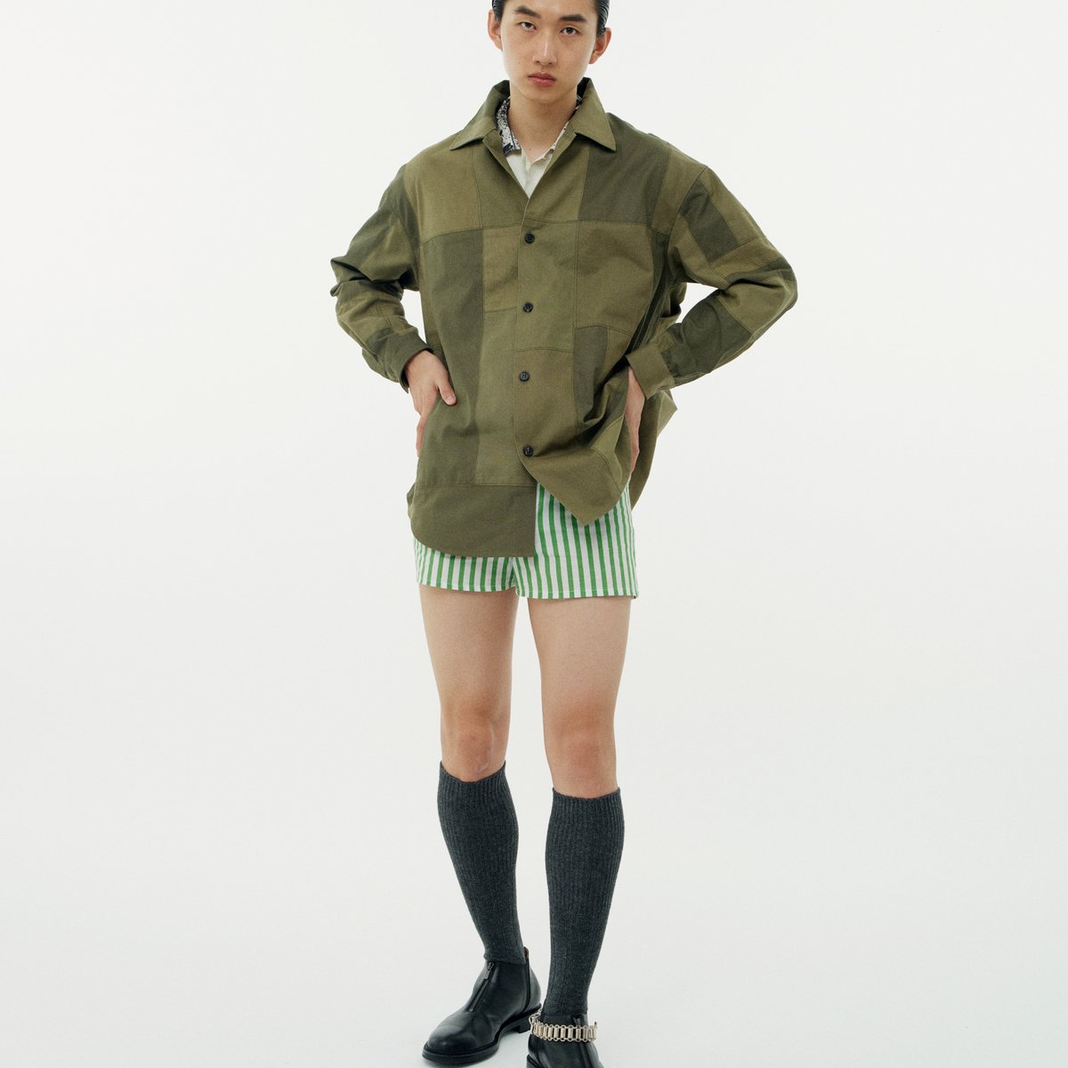 semoh 2025AW ツイードシャツアウター semoh 2025年春夏コレクション