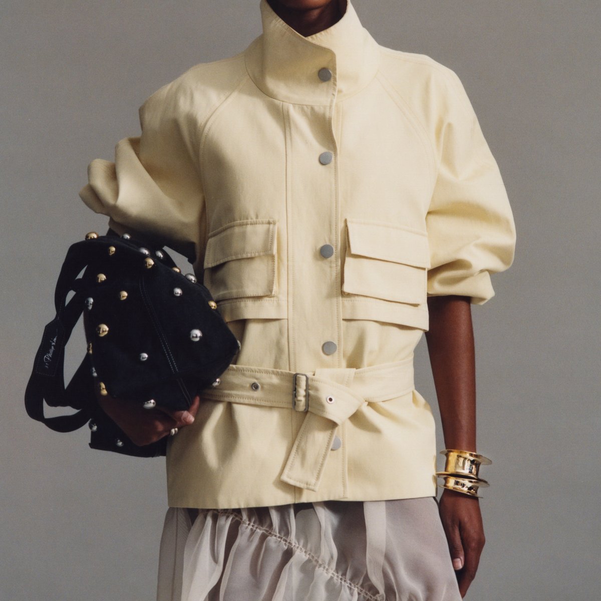 【3.1 Phillip Lim】タイベルト付き レイヤードブレザー Belted Leather Biker Jacket – 3.1 Phillip Lim