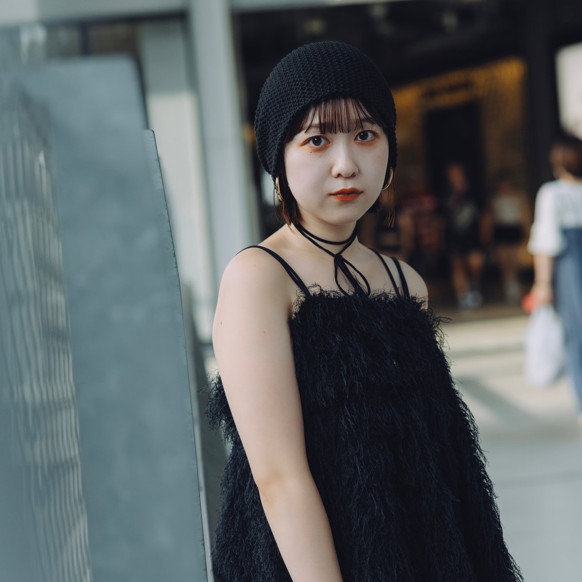 THE 9 SHOP 丸めて洗える SUMMER HAT ベージュ×黒 鈴木六夏