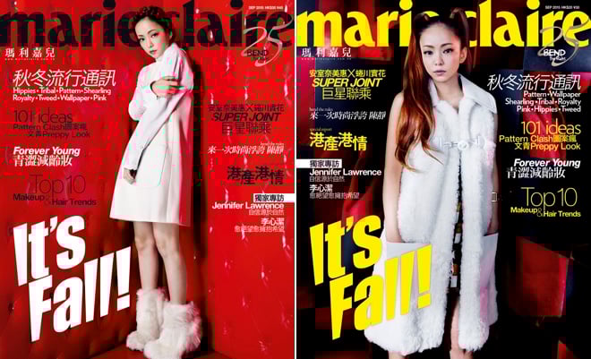 フェンディ着た安室奈美恵が香港版「マリ・クレール」表紙に初登場