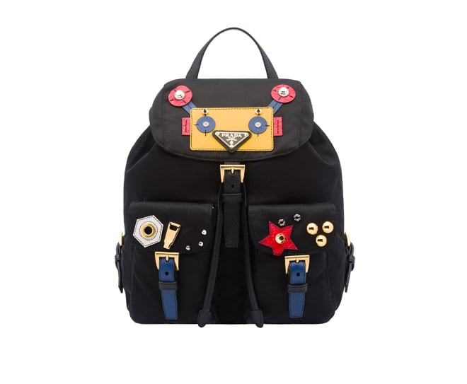 PRADA ロボットデザイン ハンドバッグ 極 美品 PRADA プラダ ロボットコレクション モデルモチーフ 三角ロゴ