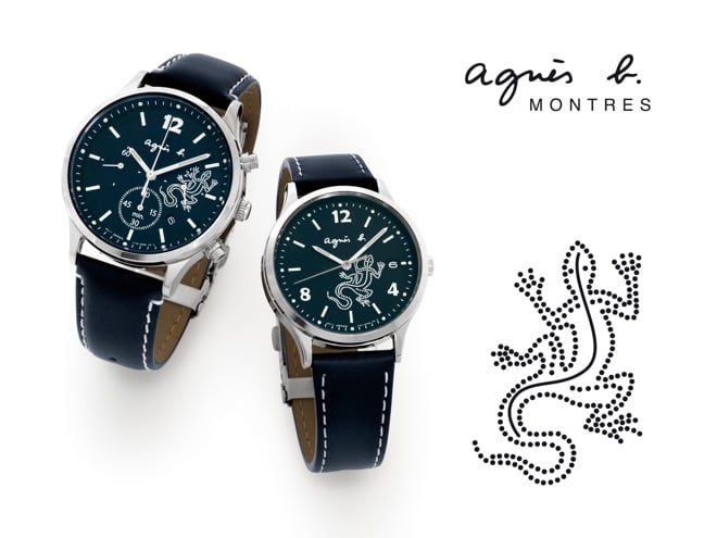 アニエスベー」からトカゲモチーフのペアウオッチが登場