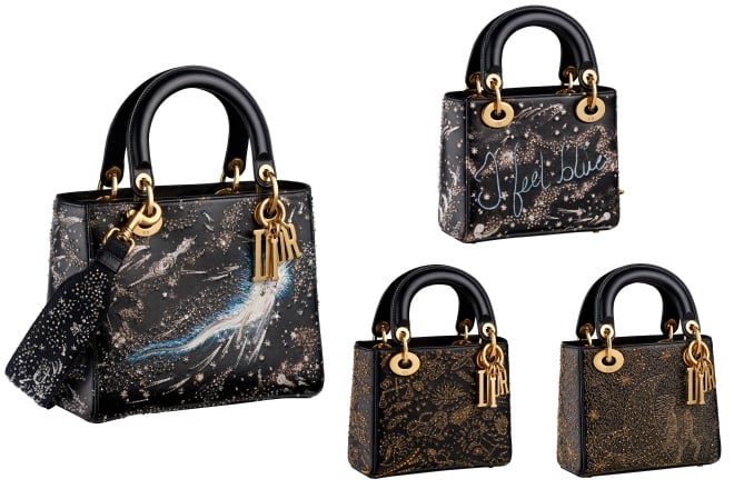 銀河や十二星座が刺繍されたブルーの「レディ ディオール」限定