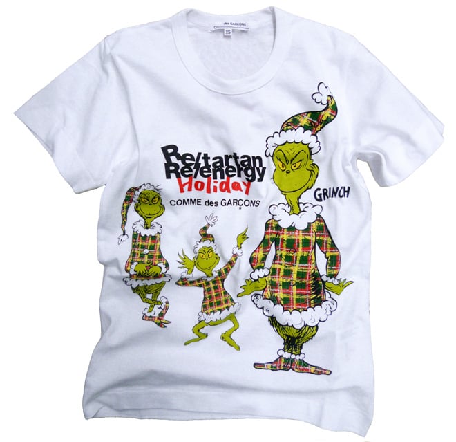 COMME des GARCONS holiday限定グラフィックTシャツ コム デ ギャルソンから「グリンチ」のクリスマスTシャツが発売