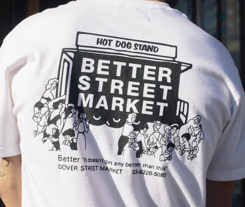 dover street market hot dog tシャツ
